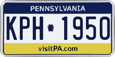 PA license plate KPH1950
