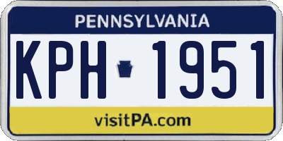 PA license plate KPH1951