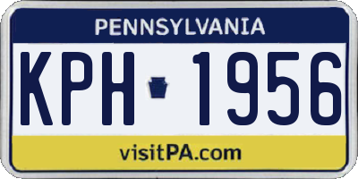 PA license plate KPH1956