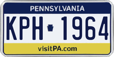 PA license plate KPH1964