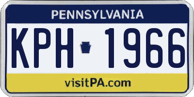 PA license plate KPH1966