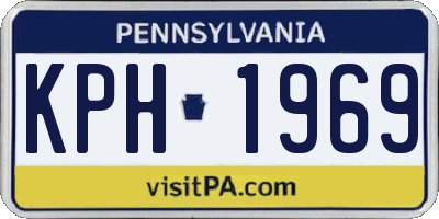 PA license plate KPH1969