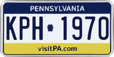 PA license plate KPH1970
