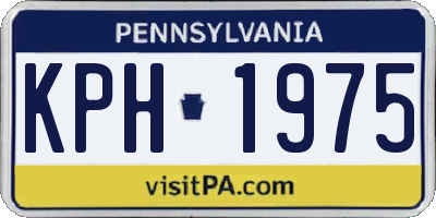PA license plate KPH1975