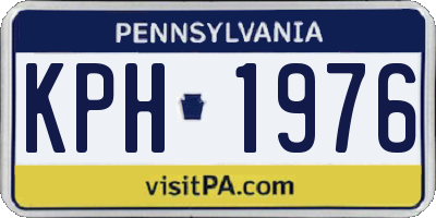 PA license plate KPH1976