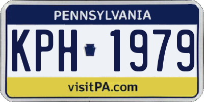 PA license plate KPH1979