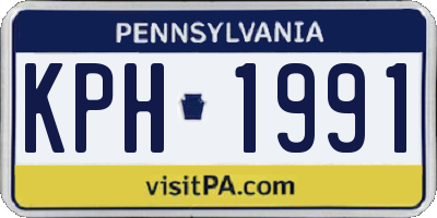 PA license plate KPH1991