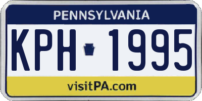 PA license plate KPH1995