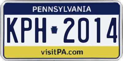 PA license plate KPH2014