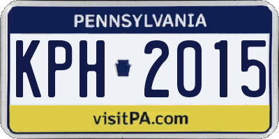 PA license plate KPH2015