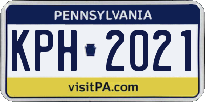 PA license plate KPH2021