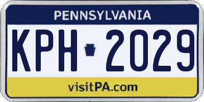 PA license plate KPH2029