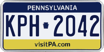 PA license plate KPH2042