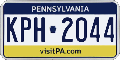 PA license plate KPH2044