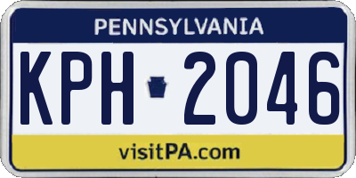 PA license plate KPH2046