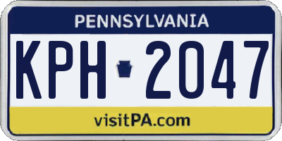 PA license plate KPH2047