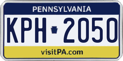 PA license plate KPH2050