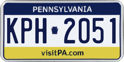PA license plate KPH2051