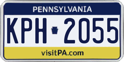 PA license plate KPH2055