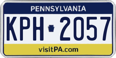 PA license plate KPH2057