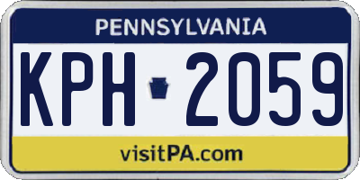 PA license plate KPH2059