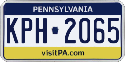 PA license plate KPH2065