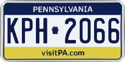 PA license plate KPH2066