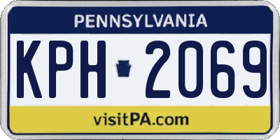 PA license plate KPH2069