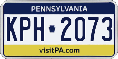 PA license plate KPH2073