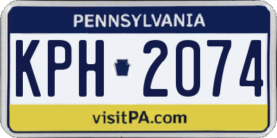 PA license plate KPH2074