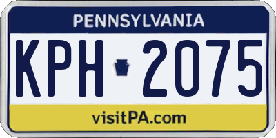PA license plate KPH2075