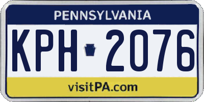 PA license plate KPH2076