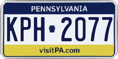 PA license plate KPH2077