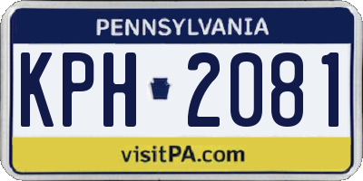 PA license plate KPH2081
