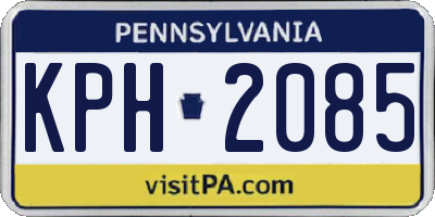 PA license plate KPH2085