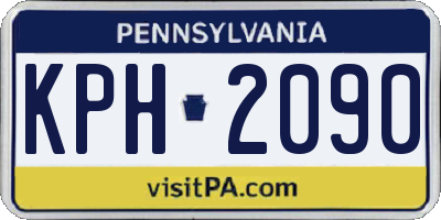 PA license plate KPH2090