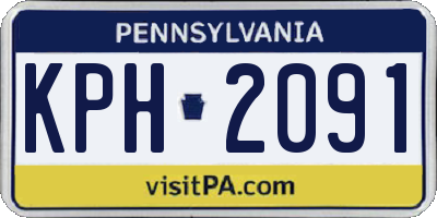 PA license plate KPH2091