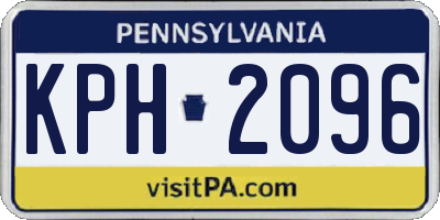 PA license plate KPH2096