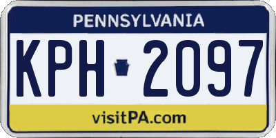 PA license plate KPH2097