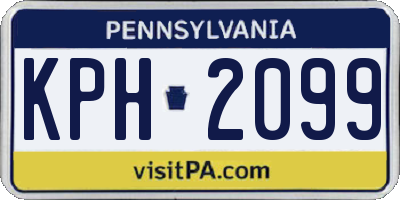 PA license plate KPH2099