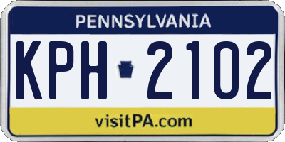 PA license plate KPH2102