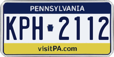 PA license plate KPH2112