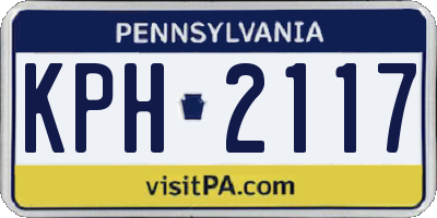 PA license plate KPH2117