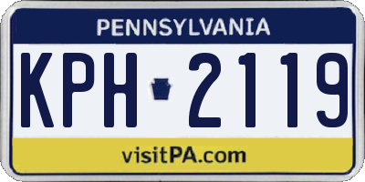 PA license plate KPH2119