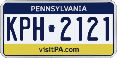 PA license plate KPH2121