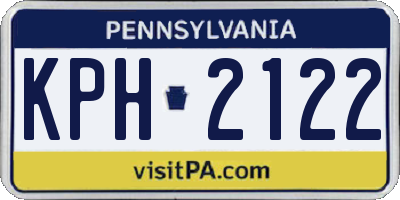 PA license plate KPH2122