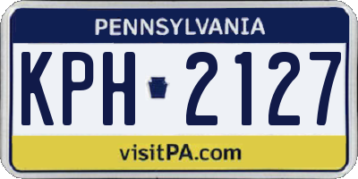 PA license plate KPH2127