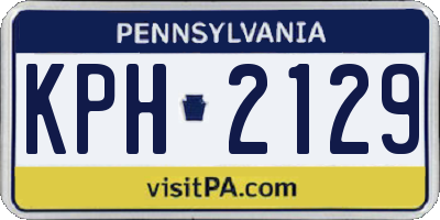 PA license plate KPH2129