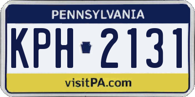 PA license plate KPH2131
