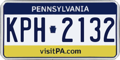 PA license plate KPH2132